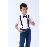 Подтяжки детские, ширина 2.5 см, цвет фиолетовый