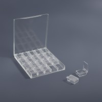 Органайзер для хранения мелочей, 20 ячеек, 14.5×12.5×1.7 см, прозрачный