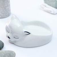 Мыльница «Кошка», 9×14×8 см, фарфор