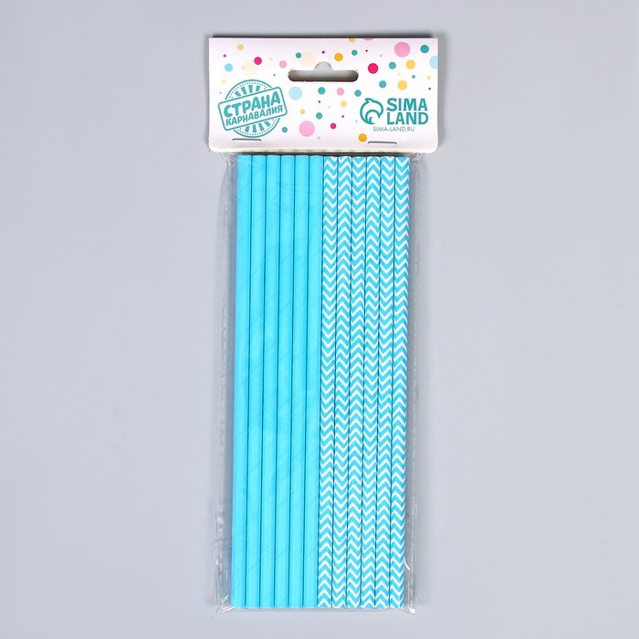 Трубочки для коктейля «Ассорти», набор 12 шт., цвет красный