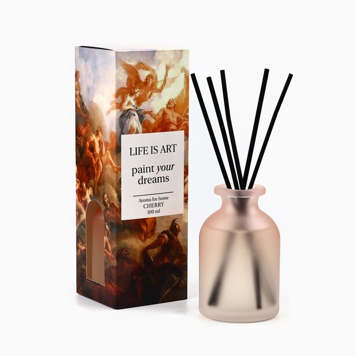 Диффузор ароматический палочки, ароматизатор для дома «Аромадиффузор: Life is art», аромат вишня, 100 мл