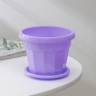 Горшок для цветов с поддоном Доляна «Эрика», 0,7 л, цвет сиреневый
