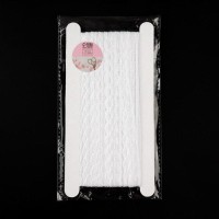 Кружево капроновое, 13 мм × 10 ± 1 м, цвет кипенно-белый