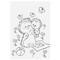 Наклейки бумажные «Лесные животные», c раскраской на обороте, 11 × 15,5 см