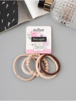 Резинка для волос "Спорт люкс" (набор 5 шт) классика, бежевый