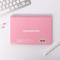 Скетчбук в твердой обложке на гребне Level up skill А5, 80 л, 100 г/м