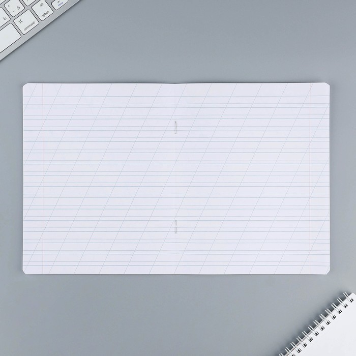 Тетрадь 12 листов в косую линейку, А5, на скрепке, блок №1 «Пушистые питомцы» МИКС