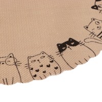 Салфетка сервировочная, плейсмат Дорого внимание «Котики», d=38 см