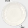Тарелки обеденные Доляна White Label, набор 4 шт., d=22.5 см, фарфор, белые Тарелки обеденные Доляна White Label, набор 4 шт., d=22.5 см, фарфор, белые