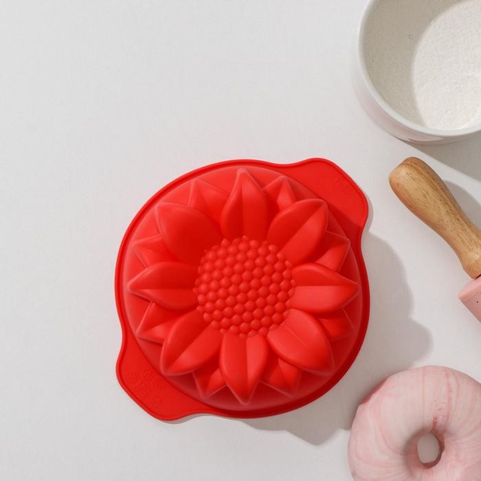 Форма для выпечки Доляна «Подсолнух», 15,3×13 см, внутренний размер 12×12×4,5 см, цвет МИКС