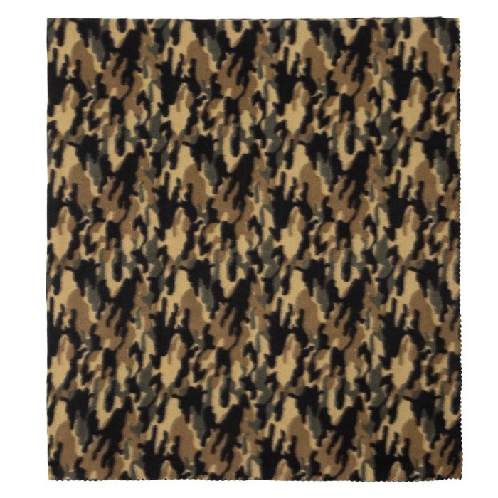 Плед "Этель"  Зеленый камуфляж 130х150 см, 100% п/э, флис 160 гр/м2