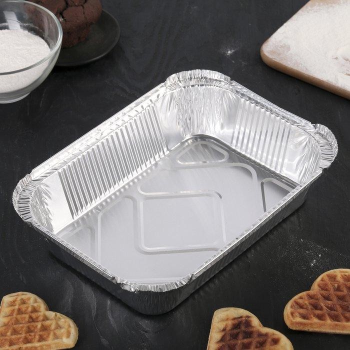 Набор форм для выпечки из фольги, 26,5×19×5 см, 10 шт