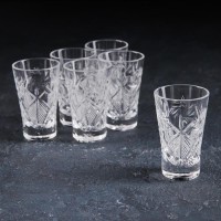 Набор стаканов для вина «Мельница», 35 мл, хрусталь, 6 шт