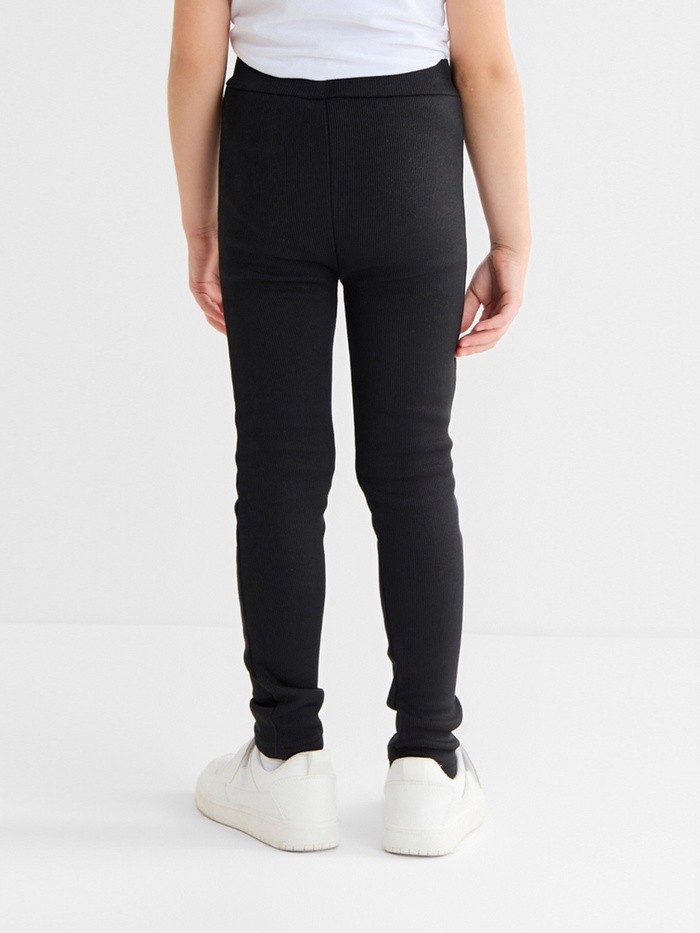 Легинсы для девочки на флисе Collorista, чёрные, рост 140 см