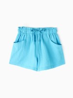 Шорты из муслина для девочек KAFTAN, рост 152 см, голубые