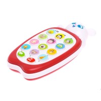 Музыкальный телефон детский «Малыш Банни», звук, цвет красный