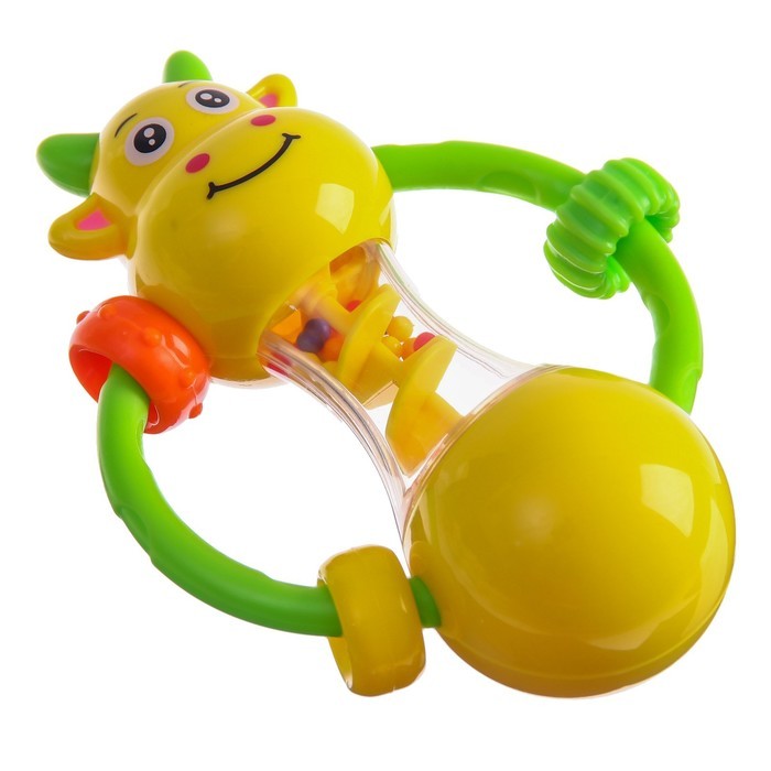 Погремушка «Коровка» с ручками