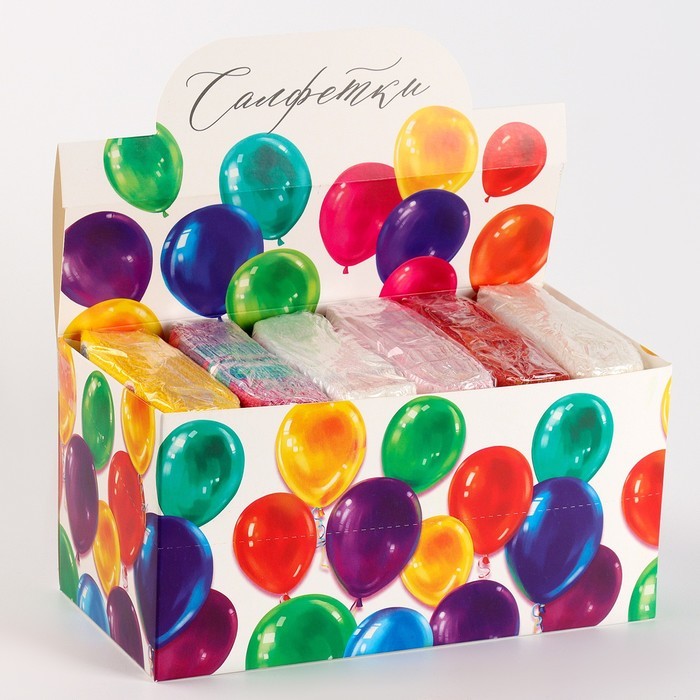 Салфетки бумажные 24×24 см «Праздник», 6 шт., МИКС