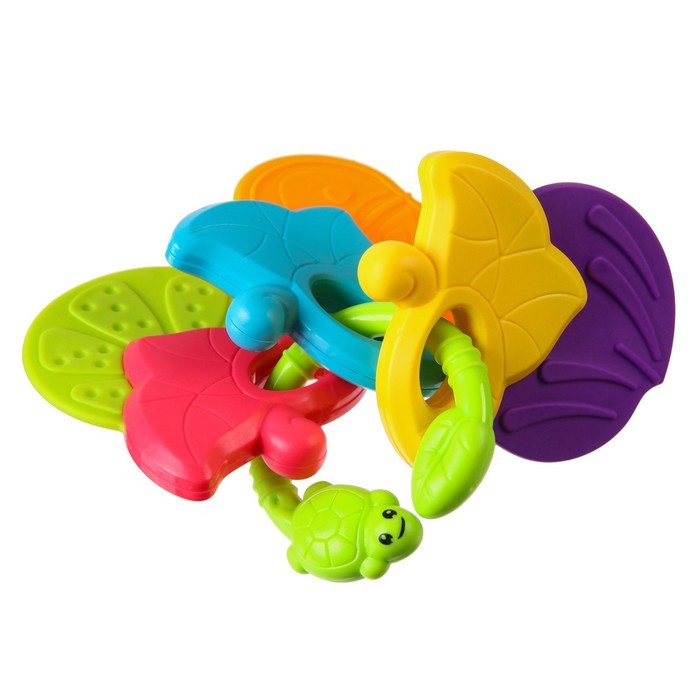 Погремушка на кольце «Фрукты», с эластичными деталями