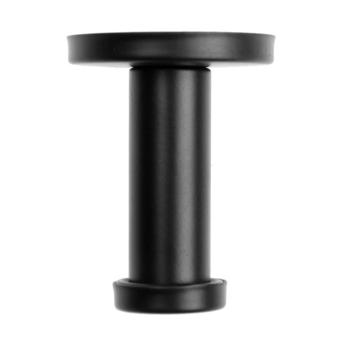 Крючок мебельный ТУНДРА TKO010, однорожковый, 16×50 мм, черный, 10 шт.