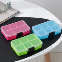 Бокс для хранения, 9 отделений, 19×13×3 см, цвет МИКС