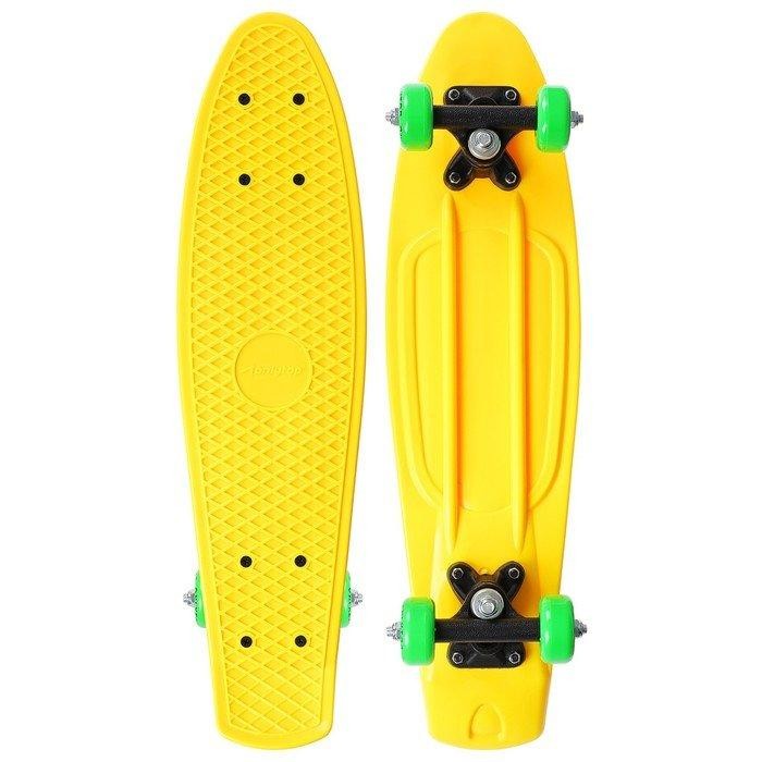 Пенниборд 56 х 15 см, колеса PVC 50 мм, пластиковая подвеска, цвет изумрудный