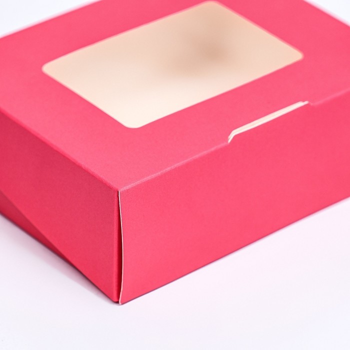 Контейнер на вынос, розовый, 10 х 8 х 3,5 см