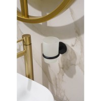 Стакан стеклянный матовый с держателем Stölz Loft basic, чёрный