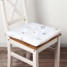 Сидушка на стул Этель "Полевые цветочки" 42х42х7см, рогожка 176 г/м2, 100% хл