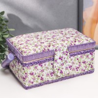 Шкатулка для рукоделия "Сиреневые незабудки" 10х13х19,5 см