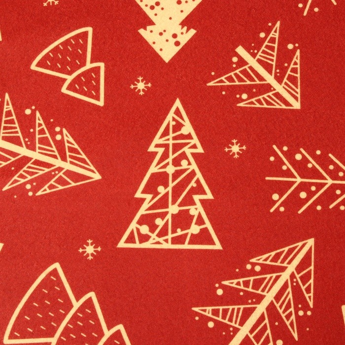 Плед новогодний Этель "Ёлочки" 100х150см, флис