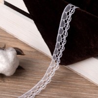 Кружево капроновое, 12 мм × 10 ± 1 м, цвет кипенно-белый