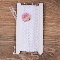 Кружево капроновое, 12 мм × 10 ± 1 м, цвет кипенно-белый