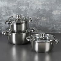 Набор кастрюль Доляна «Гретте», 3 предмета: 1,6 л, 2,3 л, 3,2 л