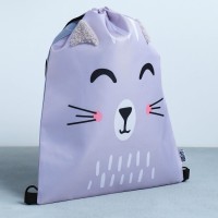 Мешок для обуви «Милый котик» с дополнительными элементами, 41×31 см