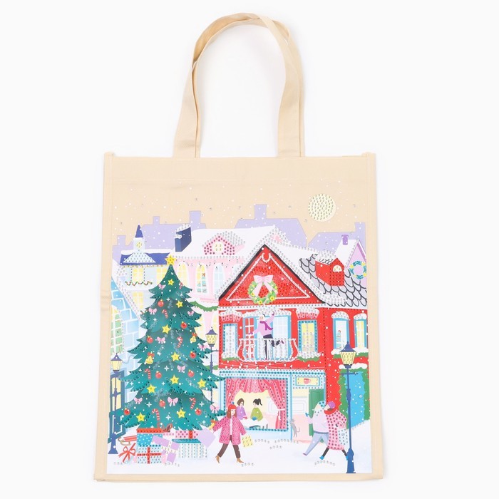 Шоперы с алмазной мозаикой «Новый год», частичное заполнение