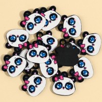 Фурнитура для бижутерии «Панда», 1.5 х 1.5 см, с подвесом, 15 штук