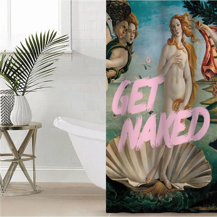 Штора для ванной «Этель» Get naked, 145×180 см, полиэстер