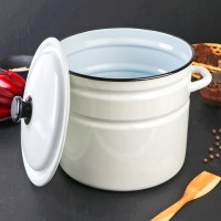 Кастрюля, 6 л, индукция, без деколи, цвет белый