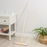 Швабра для мытья пола плоская Доляна, насадка микрофибра 42×12 см, металлическая ручка 124 см