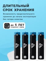 Набор батареек алкалиновых (щелочных) Luazon, AA, LR6, 40 штук