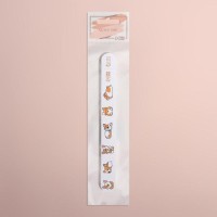 Пилка для ногтей «Корги», прямая, 180/240 грит, 18 см