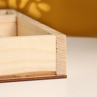 Кашпо «Зигзаг», 25×25×4 см, деревянное, 5 отсеков