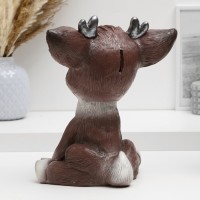 Копилка для денег «Радостный олененок», гипс, коричневый, 24 см