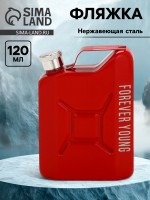 Фляжка для алкоголя forever young, нержавеющая сталь, 120 мл