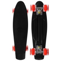 Пенниборд 56 х 15 см, колеса световые PU 60 х 45 см, алюминиевая подвеска, цвет красный