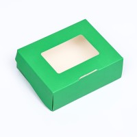 Контейнер на вынос, зелёный, 10×8×3.5 см