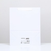 Пакет подарочный ламинированный «Белый», 26×32×12 см