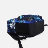 Рюкзак школьный из текстиля на молнии, наружный карман, цвет серый/чёрный