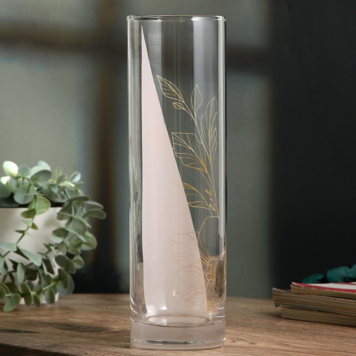 Ваза для цветов стекло «Амелия» для цветов, прямая, 26,3 см, 1,1 л.